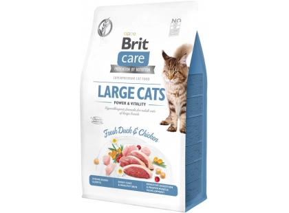 Brit Care Cat Grain Free Large Power & Vitality Dack & Chicken беззерновий сухий корм для кішок великих порід КАЧКА та КУРКА купити в Zoodom