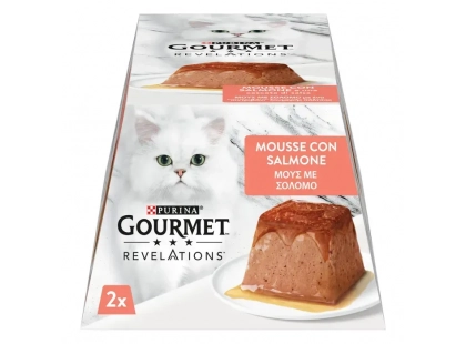 Фото 5 -  влажный корм (консервы) Gourmet Revelations Salmon влажный корм для кошек, мусс ЛОСОСЬ