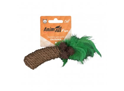 Фото 2 -  іграшки AnimAll Fun грашка з пір’ям для котів ПАЛЬМА