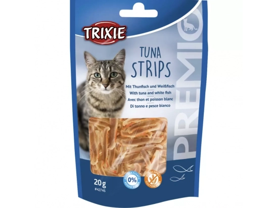 Фото - лакомства Trixie PREMIO TUNA STRIPS лакомство для кошек с тунцом и белой рыбой (42746)