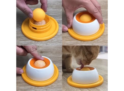 Фото 2 -  миски, поилки, фонтаны CattyMan Lick Ball миска для жидких лакомств для кошек