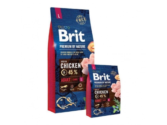 Фото - сухой корм Brit Premium Dog Adult Large L Chicken сухой корм для собак крупных пород КУРИЦА