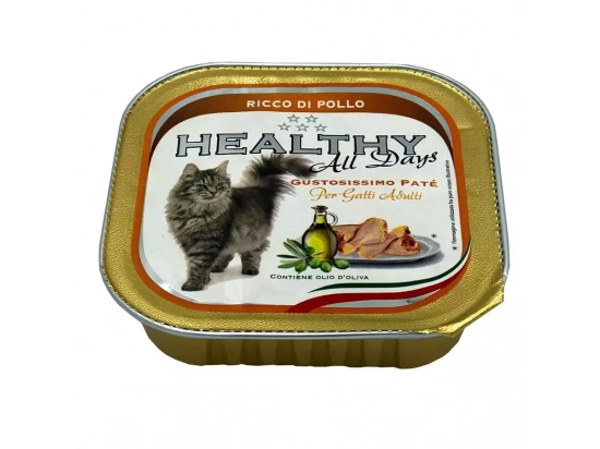 Фото - вологий корм (консерви) Healthy All Days CHICKEN вологий корм для кішок КУРКА