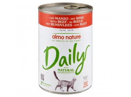 Фото 2 -  влажный корм (консервы) Almo Nature Daily ADULT BEEF консервы для кошек ГОВЯДИНА