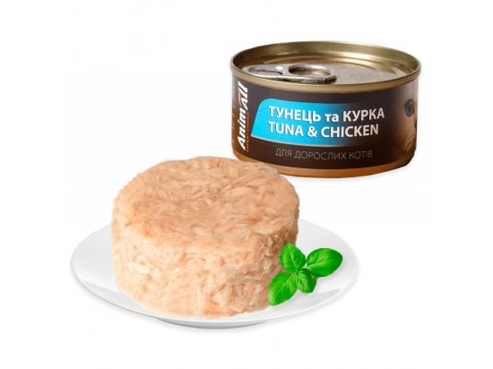 Фото 2 -  вологий корм (консерви) AnimAll Tuna & Chicken вологий корм для котів ТУНЕЦЬ і КУРКА