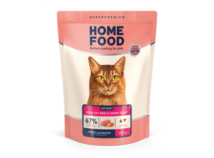 Фото - Home Food (Хоум Фуд) Cat Adult Turkey & Salmon полнорационный корм для кошек здоровая кожа и блеск шерсти ИНДЕЙКА и ЛОСОСЬ сухой корм Home Food (Хоум Фуд) Cat Adult Turkey & Salmon полнорационный корм для кошек здоровая кожа и блеск шерсти ИНДЕЙКА и ЛОСОСЬ