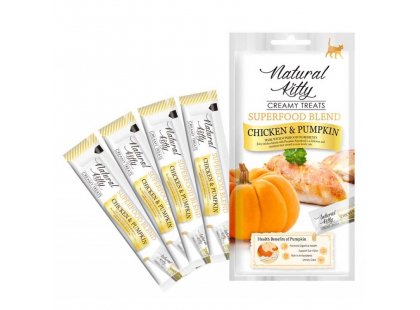 Фото - Natural Kitty Creamy Treats Chicken & Pumpkin крем-снеки для котів КУРКА І ГАРБУЗ ласощі Natural Kitty Creamy Treats Chicken & Pumpkin крем-снеки для котів КУРКА І ГАРБУЗ