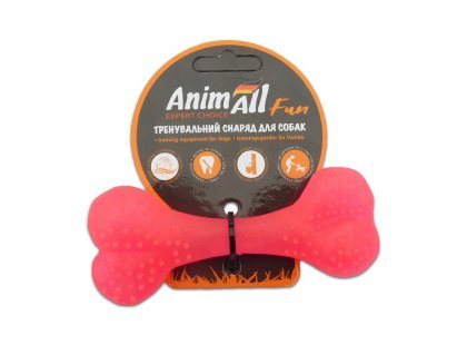 Фото 3 -  игрушки AnimAll Fun игрушка для собак КОСТЬ, коралловый