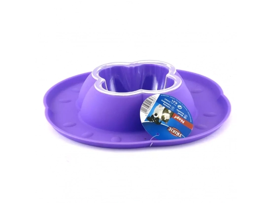 Фото - миски, поилки, фонтаны Trixie BOWL SET миска пластмассовая с силиконовым поддоном (24980)