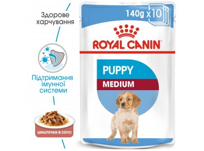 Фото 4 -  вологий корм (консерви) Royal Canin MEDIUM PUPPY вологий корм для цуценят середніх порід від 2 до 12 місяців