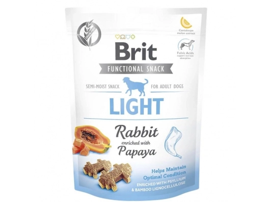 Фото - ласощі Brit Care Dog Snack Light Rabbit & Papaya ласощі для контролю ваги собак КРОЛИК та ПАПАЙЯ