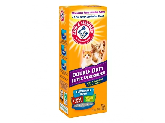 Фото - удаление запахов, пятен и шерсти Arm&Hammer DOUBLE DUTY CAT LITTER DEODORIZER порошок-дезодорант для кошачьих туалетов Двойная Сила