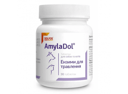 Фото - Dolfos (Дольфос) AmylaDol (Амиладол) Витаминно-минеральный комплекс для собак и кошек при нарушении пищеварения для желудочно-кишечного тракта (ЖКТ) Dolfos (Дольфос) AmylaDol (Амиладол) Витаминно-минеральный комплекс для собак и кошек при нарушении пищеварения