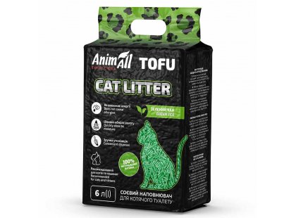 Фото 3 -  наполнители AnimAll TOFU (ТОФУ) СОЕВЫЙ наполнитель в туалет для кошек ЗЕЛЕНЫЙ ЧАЙ