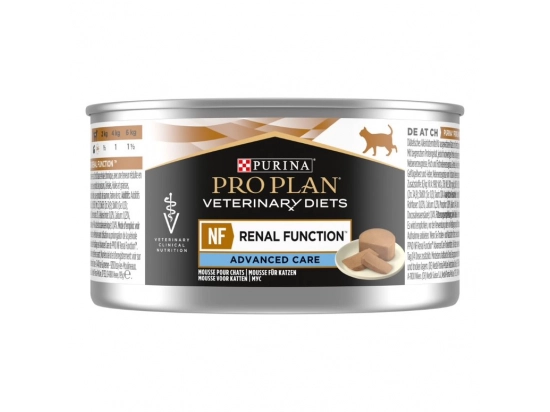 Фото - ветеринарные корма Purina Pro Plan (Пурина Про План) Veterinary Diets NF Renal Function Advanced Care лечебный влажный корм для кошек c заболеваниями почек, мусс