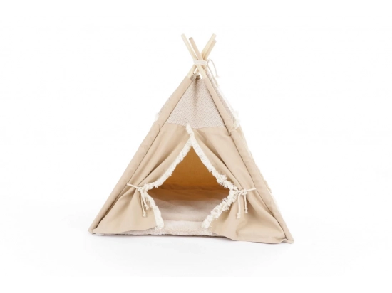 Фото - спальные места, лежаки, домики Trixie Tipi Boho Лежак-вигвам для кошек, бежевый (38211)