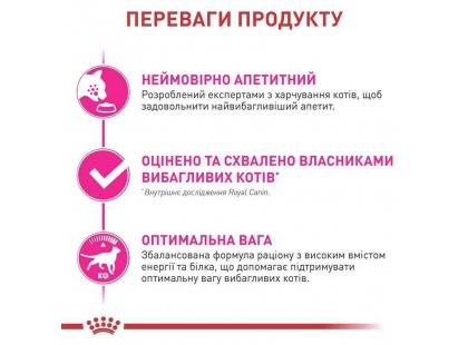 Фото 3 -  сухий корм Royal Canin Fussy Exigent сухий корм для вибагливих котів