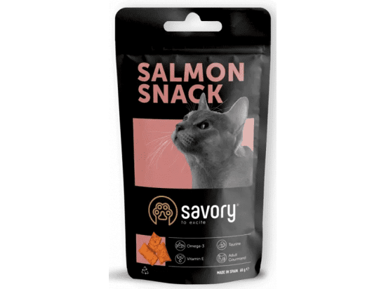 Фото - лакомства Savory (Сейвори) CATS SNACKS PILLOWS GOURMAND WITH SALMON лакомство для кошек, подушечки с лососем