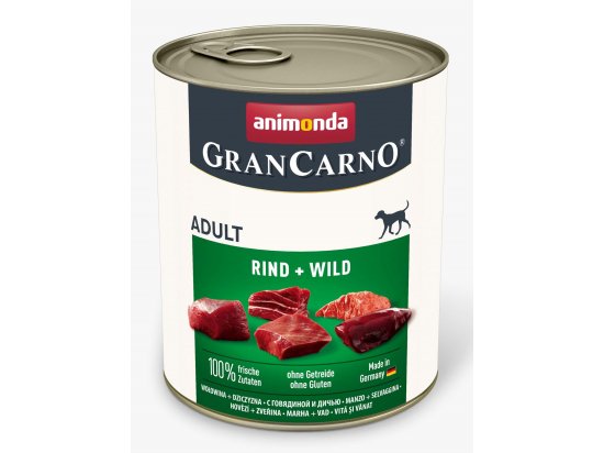 Фото - влажный корм (консервы) Animonda (Анимонда) GranCarno Adult Beef & Game влажный корм для собак ГОВЯДИНА И ДИЧЬ