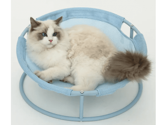 Фото 5 -  спальные места, лежаки, домики Misoko&Co (Мисоко и Ко) Pet Bed Round складной круглый лежак для животных, СВЕТЛО-ГОЛУБОЙ