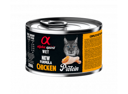 Фото - вологий корм (консерви) Alpha Spirit (Альфа Спіріт) Wet Chicken Protein повнораціонний вологий корм для котів КУРКА