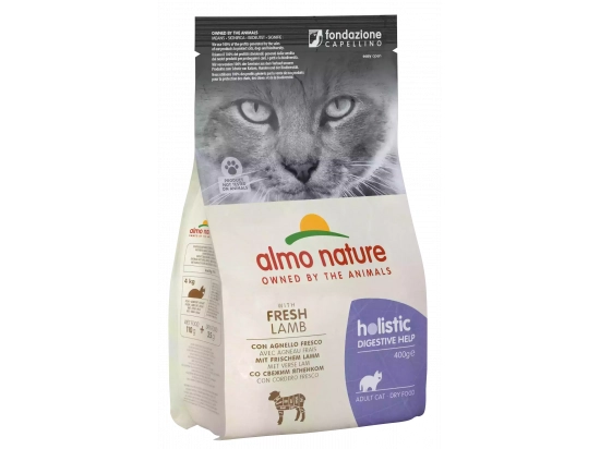 Фото - сухой корм Almo Nature Holistic DIGESTIVE HELP ADULT CAT WITH FRESH LAMB сухой корм для взрослых кошек c чувствительным пищеварением ЯГНЕНОК