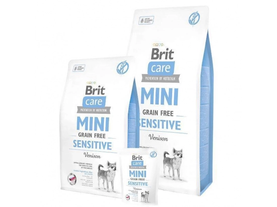 Фото - сухой корм Brit Care Dog Grain Free Mini Sensitive Venison беззерновой сухой корм для собак мини пород с чувствительным пищеварением ОЛЕНИНА