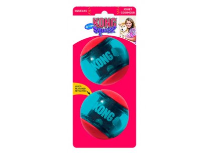 Фото 4 -  игрушки Kong SQUEEZZ ACTION игрушка-пищалка для собак полупрозрачная МЯЧ