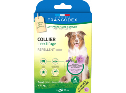 Фото - от блох и клещей Francodex Repellent Collar ошейник от блох и клещей без инсектицидов для собак