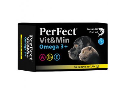 Фото - витамины и минералы Ветсинтез Perfect Vit&Min Omega 3+ витамины для собак и кошек с рыбьим жиром