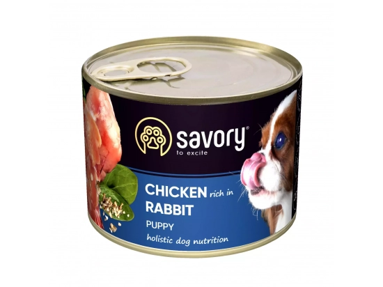 Фото - Savory (Сейворі) CHICKEN RABBIT PUPPY вологий корм для цуценят (курка та кролик) вологий корм (консерви) Savory (Сейворі) CHICKEN RABBIT PUPPY вологий корм для цуценят (курка та кролик)