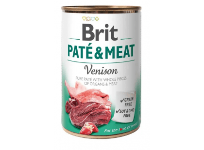 Фото - Brit Pate & Meat Dog Vension консерви для собак ОЛЕНИНА У ПАШТЕТІ вологий корм (консерви) Brit Pate & Meat Dog Vension консерви для собак ОЛЕНИНА У ПАШТЕТІ