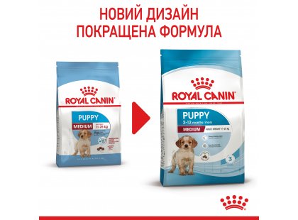Фото 4 -  сухий корм Royal Canin MEDIUM PUPPY корм для цуценят середніх порід від 2 до 12 місяців