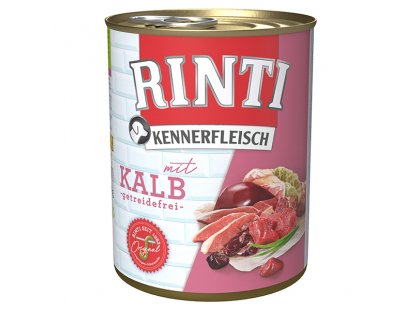 Фото - Rinti Kennerfleisch mit Kalb беззерновой влажный корм для собак ТЕЛЯТИНА влажный корм (консервы) Rinti Kennerfleisch mit Kalb беззерновой влажный корм для собак ТЕЛЯТИНА