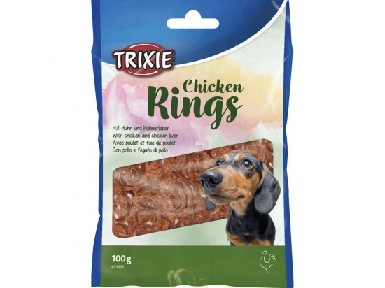 Фото - лакомства Trixie Chicken Rings куриные кольца - лакомство для собак, 100 г (31665)