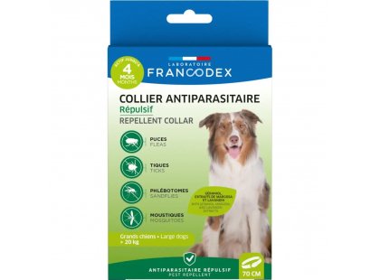 Фото 2 -  от блох и клещей Francodex Repellent Collar ошейник от блох и клещей с гераниолом для собак