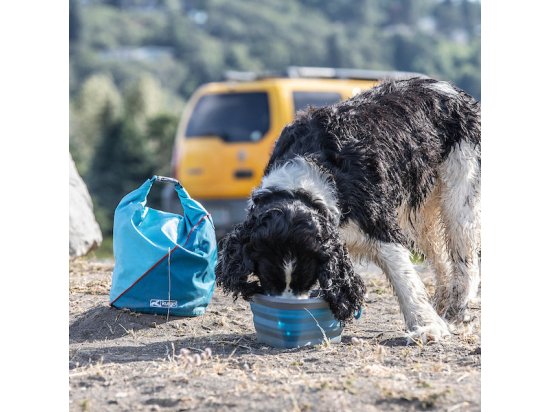 Фото - миски, поилки, фонтаны Kurgo Mash&Stash Collapsible Dog Bowl миска складная дорожная с карабином для собак, синий