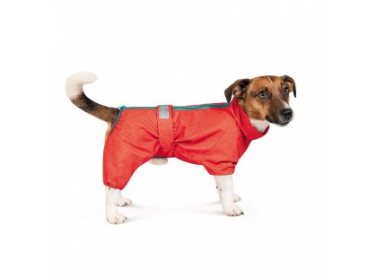 Фото 2 -  одежда Pet Fashion Rain комбинезон-дождевик для собак, красный