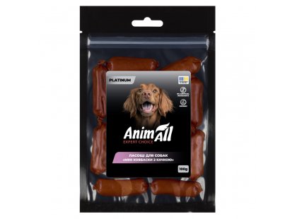 Фото - AnimAll Platinum лакомство для собак МИНИ КОЛБАСКИ З УТКОЙ лакомства AnimAll Platinum лакомство для собак МИНИ КОЛБАСКИ З УТКОЙ