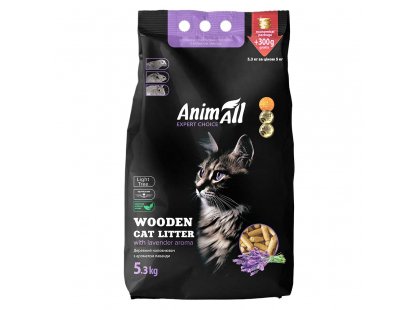 Фото 2 -  наполнители AnimAll Expert Choice - Древесный, гранулированный наполнитель для кошачьих туалетов с ароматом лаванды