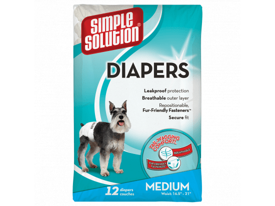 Фото - памперсы и трусики Simple Solution Disposable Diapers - Гигиенические подгузники для собак (12 шт.)