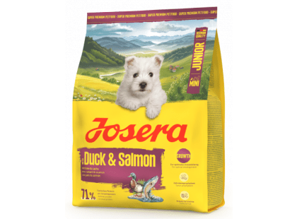 Фото - Josera Mini Junior сухий корм для цуценят малих порід КАЧКА І ЛОСОСЬ сухий корм Josera Mini Junior сухий корм для цуценят малих порід КАЧКА І ЛОСОСЬ