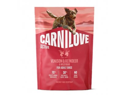 Фото 2 -  сухий корм Carnilove Active Venison & Reindeer & Wild Boar сухий беззерновий корм для собак ОЛЕНИНА та ДИКИЙ КАБАН