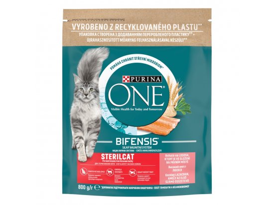 Фото - сухой корм Purina One (Пурина Ван) Sterilcat корм для стерилизованных котов ЛОСОСЬ И ПШЕНИЦА