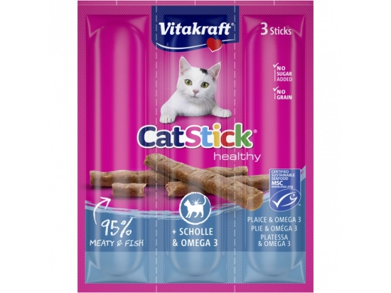 Фото - Vitakraft (Витакрафт) CatStick Sholle & Omega 3 лакомство для кошек, палочки КАМБАЛА И ОМЕГА 3 лакомства Vitakraft (Витакрафт) CatStick Sholle & Omega 3 лакомство для кошек, палочки КАМБАЛА И ОМЕГА 3