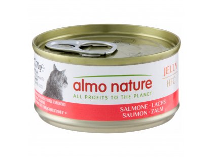 Фото - Almo Nature HFC JELLY SALMON консерви для кішок ЛОСОСЬ, желе вологий корм (консерви) Almo Nature HFC JELLY SALMON консерви для кішок ЛОСОСЬ, желе