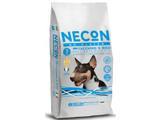 Фото - сухий корм Necon No Gluten Dog Turkey and Rice сухий корм без глютену для собак усіх порід ІНДИЧКА