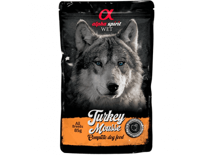 Фото - Alpha Spirit Turkey Mousse беззерновий вологий корм для собак ІНДИЧКА, пауч вологий корм (консерви) Alpha Spirit Turkey Mousse беззерновий вологий корм для собак ІНДИЧКА, пауч