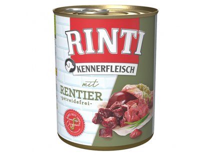 Фото 2 -  влажный корм (консервы) Rinti Kennerfleisch mit Rentier беззерновой влажный корм для собак ОЛЕНИНА