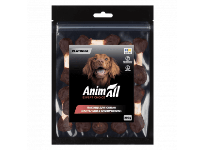 Фото 2 -  лакомства AnimAll Platinum лакомство для собак ГАНТЕЛЬКИ С ГОВЯДИНОЙ